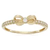 Gold Dainty Round Swarovski Zirconia